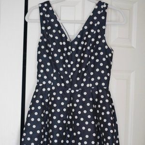 Eternea polka dot navy dress